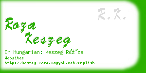 roza keszeg business card